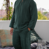 Musa Linen Set in Green