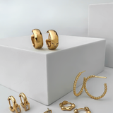 Bubble Gold 17mm Hoop Earrings
