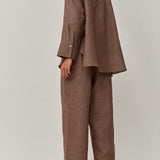 Friday Linen Pants in Walnut