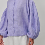 Lady Linen Shirt in Periwinkle