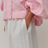 Lady Linen Shirt in Cherry Blossom