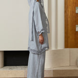 Khalisa Linen Long Head Piece in Stillwater