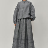 Lady Linen Shirt in Heather Grey