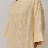 Siesta Linen Dress in Butter