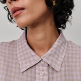 Great Linen Shirt in Lilac Gingham
