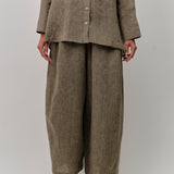 Sculptor Linen Pants in Moss