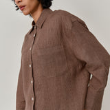 Friday Linen Shirt in Walnut