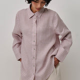 Great Linen Shirt in Lilac Gingham
