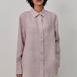 Great Linen Shirt in Lilac Gingham