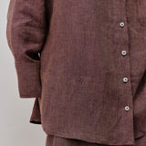 Friday Linen Shirt in Plum