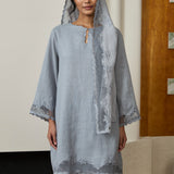 Khalisa Linen Long Head Piece in Stillwater