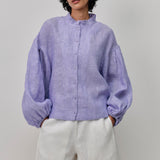 Lady Linen Shirt in Periwinkle