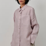 Great Linen Shirt in Lilac Gingham