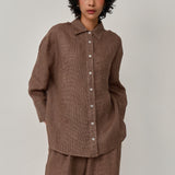 Friday Linen Shirt in Walnut