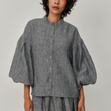 Lady Linen Shirt in Heather Grey