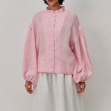 Lady Linen Shirt in Cherry Blossom