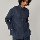 Friday Linen Shirt in Bluesteel