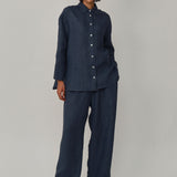 Friday Linen Shirt in Bluesteel