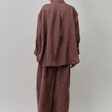 Sculptor Linen Pants in Plum