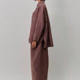 Sculptor Linen Pants in Plum