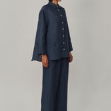 Friday Linen Shirt in Bluesteel