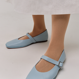 Great Mary Janes in Powder Blue