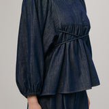 Big Day Denim Blouse in Indigo