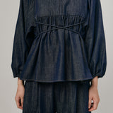 Big Day Denim Blouse in Indigo