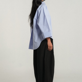 The Sculptor Poplin Shirt in Periwinkle