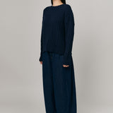 Bridget Chunky Cable-Knit Jumper in Navy