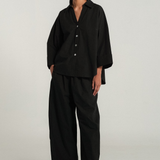 The Sculptor Poplin Pants in Black