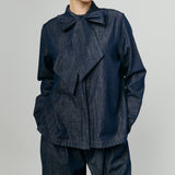 Atelier Denim Bow Shirt in Indigo