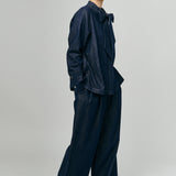 Atelier Denim Bow Shirt in Indigo