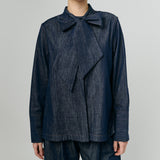 Atelier Denim Bow Shirt in Indigo