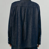 Atelier Denim Bow Shirt in Indigo