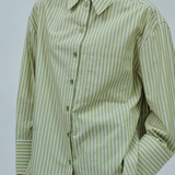 Blueprint Poplin Stripe Shirt in Matcha