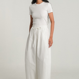 The Sculptor Poplin Pants in White