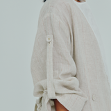 Classic Linen Trench in Ecru