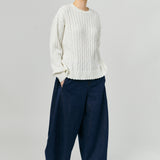 Bridget Chunky Cable-Knit Jumper in White