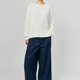 Bridget Chunky Cable-Knit Jumper in White