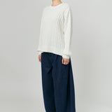 Bridget Chunky Cable-Knit Jumper in White