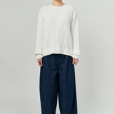 Bridget Chunky Cable-Knit Jumper in White