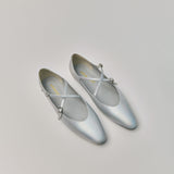 Great Criss-Cross Mary Janes in Starlight Silver