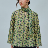 Gallery Bow Blouse in Floral