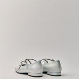 Great Criss-Cross Mary Janes in Starlight Silver