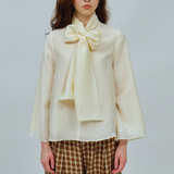 Gallery Bow Blouse in Ivory