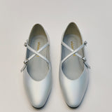 Great Criss-Cross Mary Janes in Starlight Silver