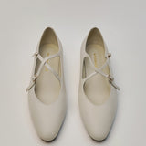 Great Criss-Cross Mary Janes in Buttercream