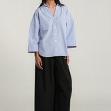 The Sculptor Poplin Shirt in Periwinkle