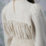 Sweetheart Linen Blouse in Dune